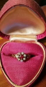 Vintage opal ruby ring